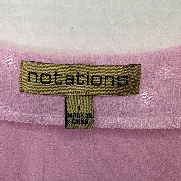 Notations Women’s Blouse Pink Size Large Y2K Peasant Whimsical Princess - Picture 4 of 7